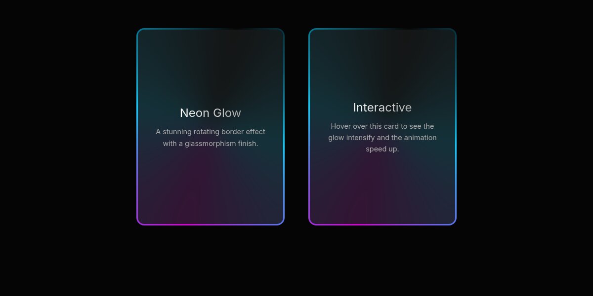 Glowing Gradient Cards