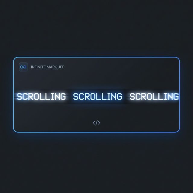 Infinite Marquee Text Scroll